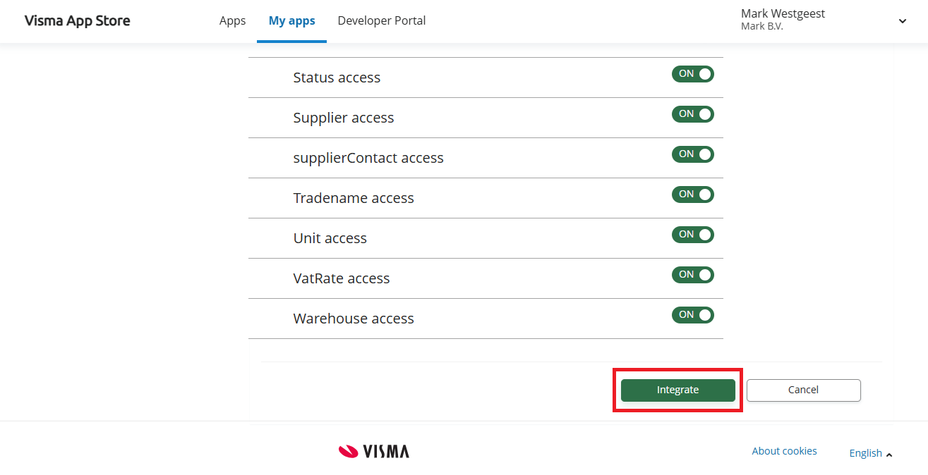 Allow requested scopes.