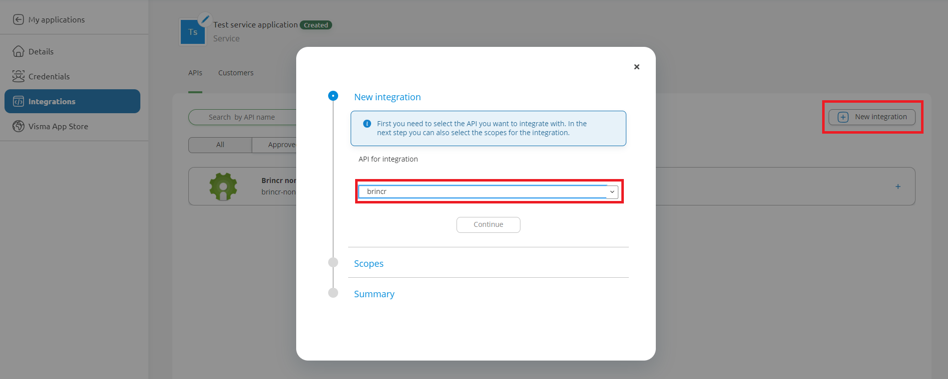 How to create a new API integration.